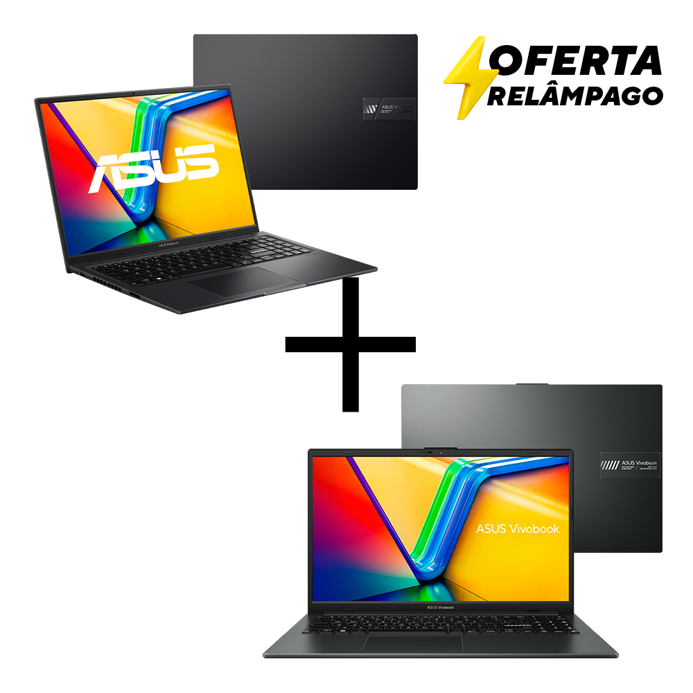 Notebook ASUS Vivobook 16X K3605ZF-N1420W Indie Black + Notebook ASUS Vivobook Go 15 E1504FA-NJ1291 Mixed Black