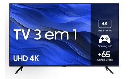 Smart TV Samsung 58" UHD 4K 58CU7700 2023, Processador Crystal 4K, Gaming Hub Tela sem Limites