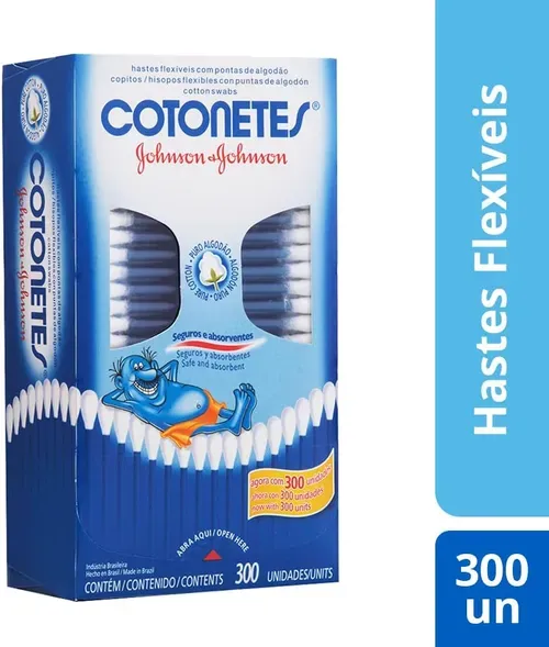 [ PRIME | REC | + POR - | MISSÃO | 10 Unidades - R$ 8 CADA ] Cotonetes Hastes Flexíveis 300 Unidades