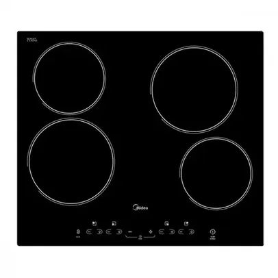 Cooktop 4 Bocas Midea Vitrocerâmico Touch 4Q Preto 220V CCA40P2