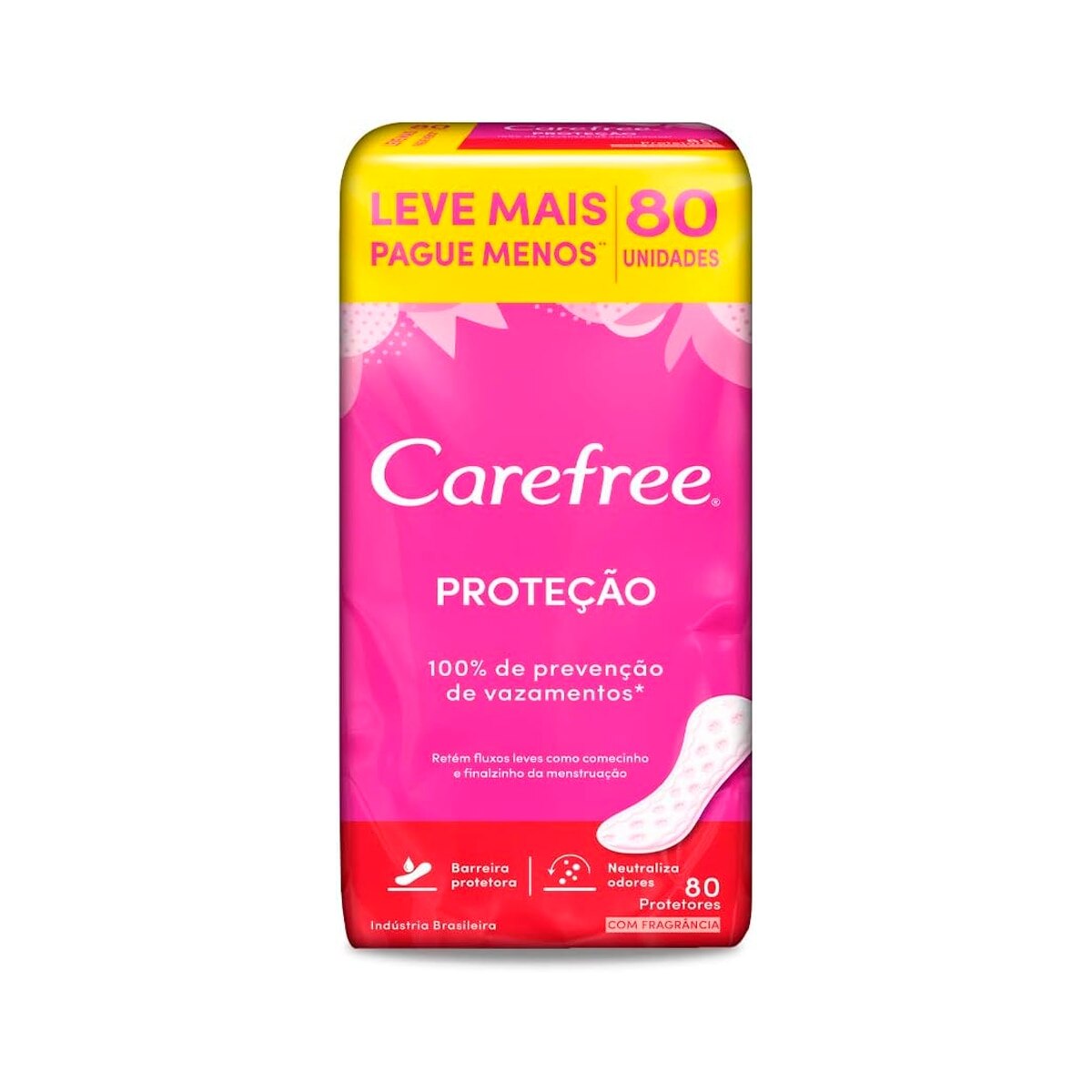 Protetor Diario Carefree Protecao com Perfume 80 Unidades Leve Mais Pague Menos