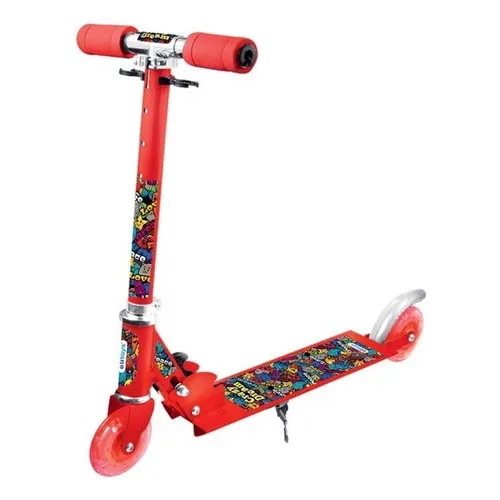 Patinete Crazy Dream Dobrável suporta até 60 kilos - Etitoys Vermelho