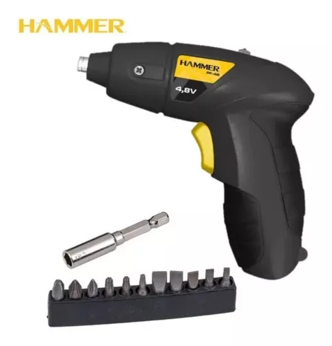 Parafusadeira Sem Fio 4,8v - Bivolt Hammer Com Acessórios Cor Preto 110V/220V