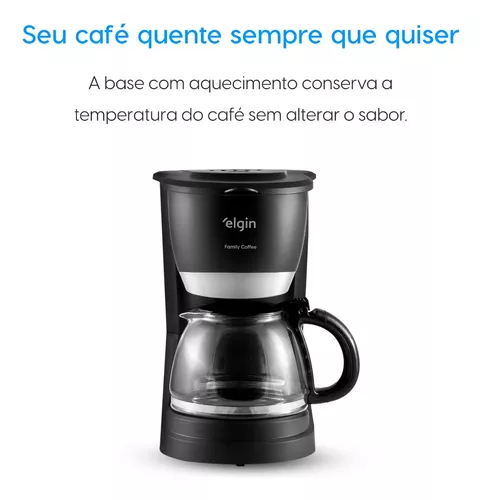 Cafeteira Elétrica 30 Xícaras Elgin Family Coffee Preta 110v