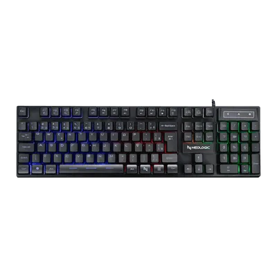 Teclado Gamer Neologic Infinite Play Black, Semi Mecânico, ABNT2, Rainbow, Preto, IFNT-BLK