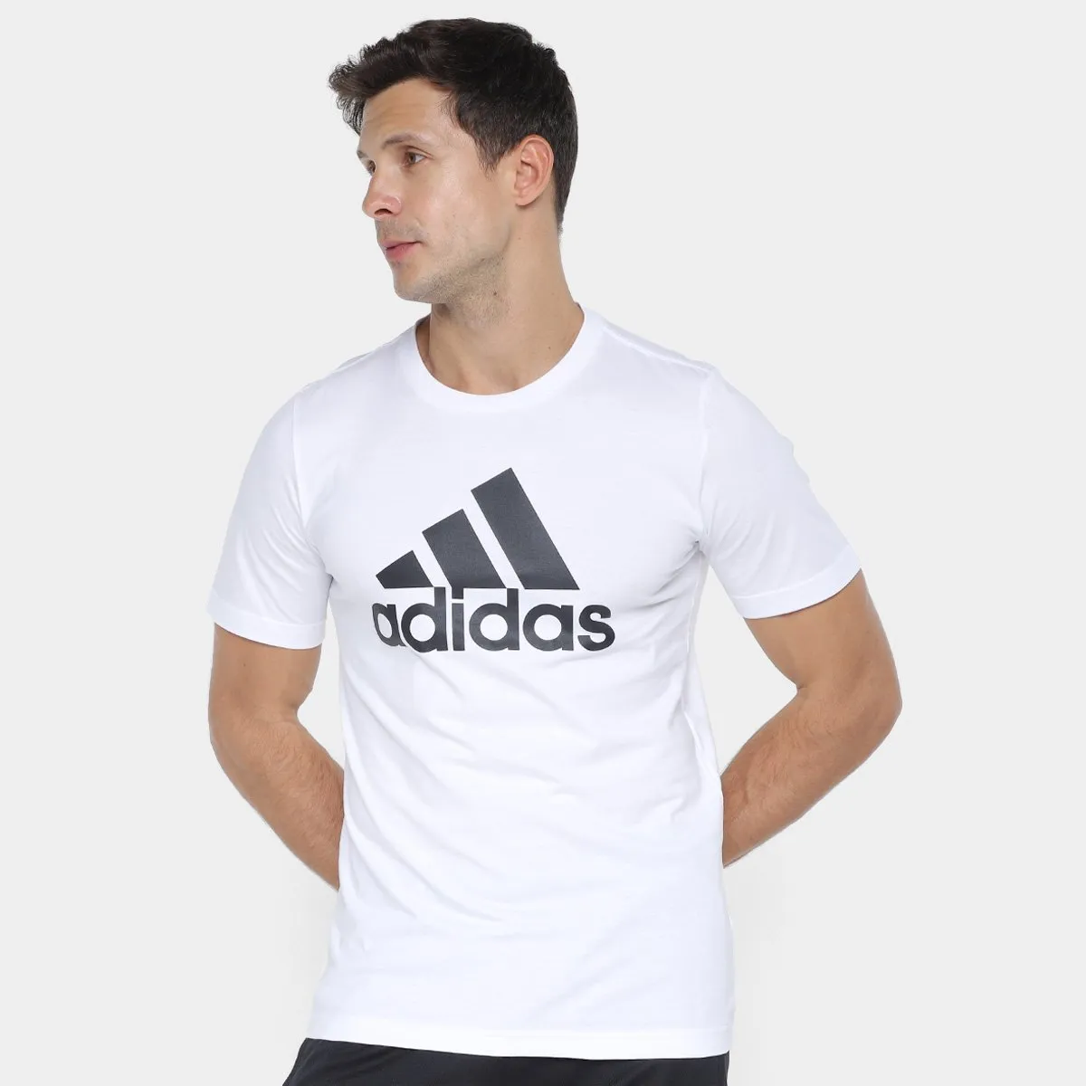 Camiseta Manga Curta Adidas Big Logo Masculina - Tamanho P M G GG EGG