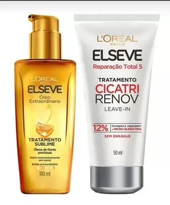 Elseve Kit - Óleo Extraordinário + Cicatri Renov Leave-In