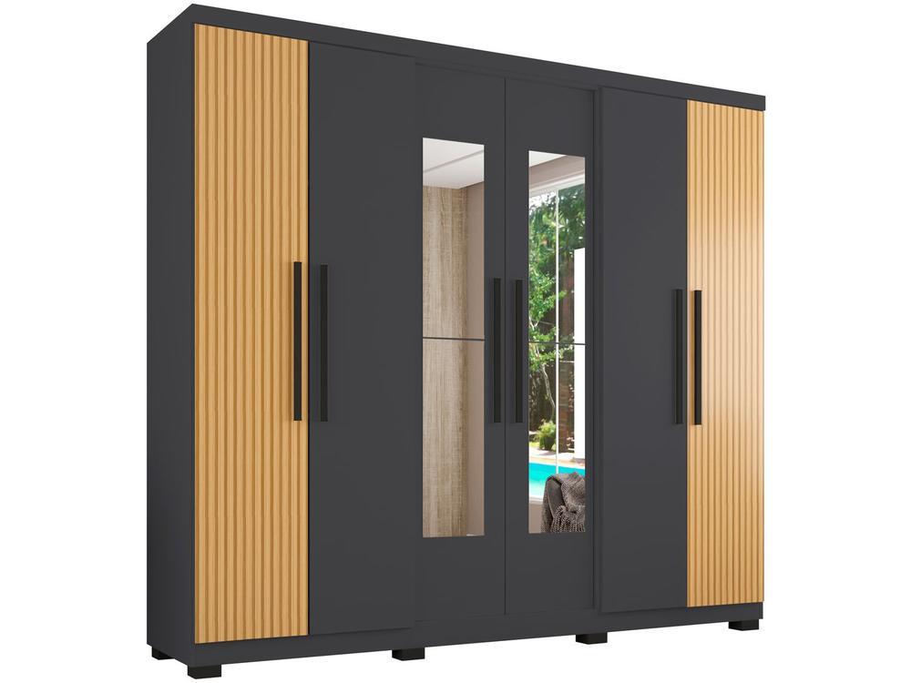 [Magazine Luiza] Guarda-roupa Casal com Espelho 6 Portas 4 Gavetas Araplac Braga