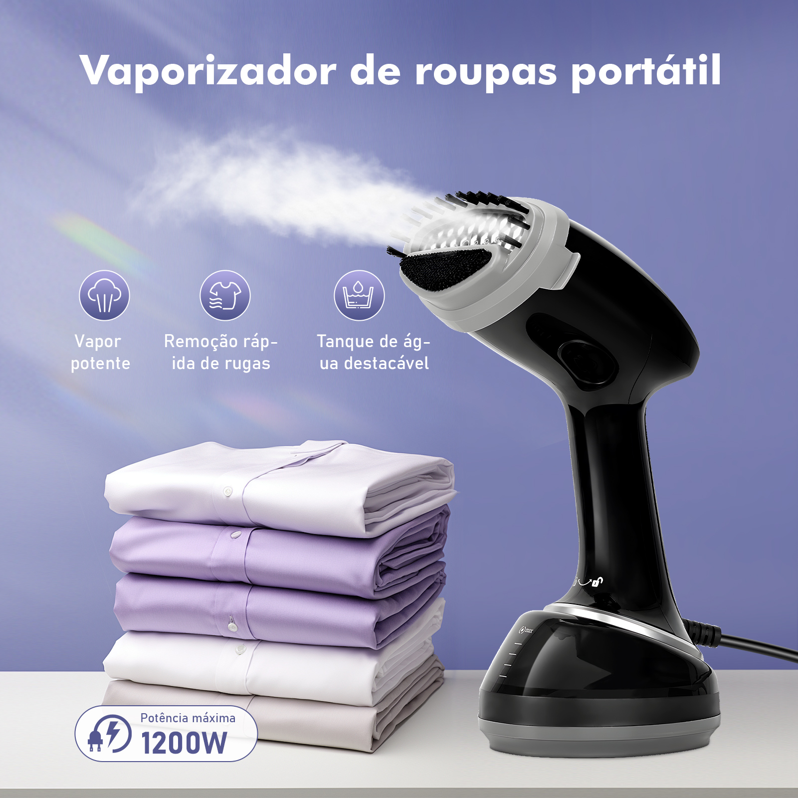 [Do Brasil] Vaporizador de Roupas Portátil 1200w Coibeu