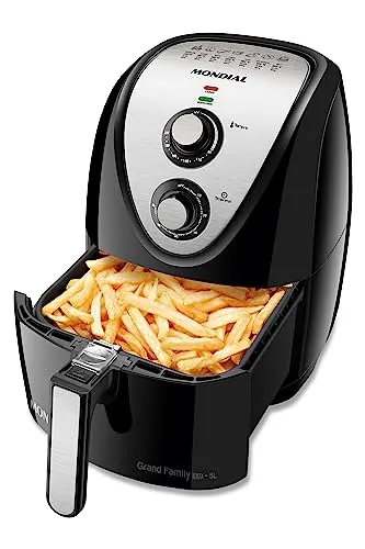 Fritadeira Sem Óleo Air Fryer 5L, Mondial, Preto/Inox, 1900W, 220V - AFN-50-BI