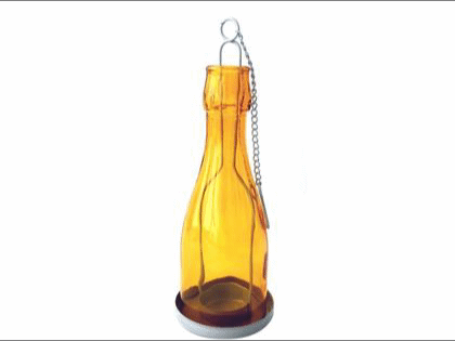 Lanterna Decorativa Vidro 8x23cm Inova Metal Joy