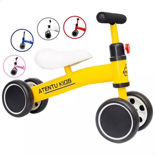 Bicicleta Infantil De Equilíbrio Sem Pedal Andador 4 Rodas