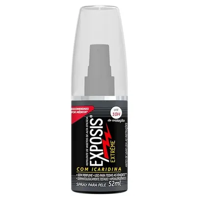 (REC)Exposis Extreme, Repelente Spray de Mosquito, com Icaridina, Até 10h de Proteção, 52ml