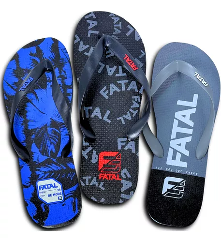 KIT 3 PARES - CHINELOS FATAL SURF ORIGINAL