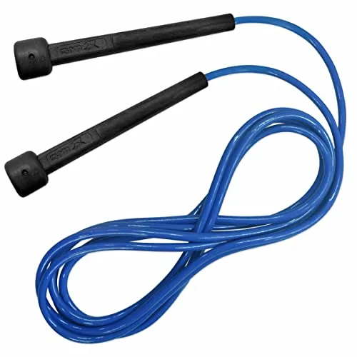 Corda de Pular Muvin Basics Tamanho Ajustável em PVC - Exercícios - Crossfit - Academia - Tamanho Máximo 3,15 Metros - Azul