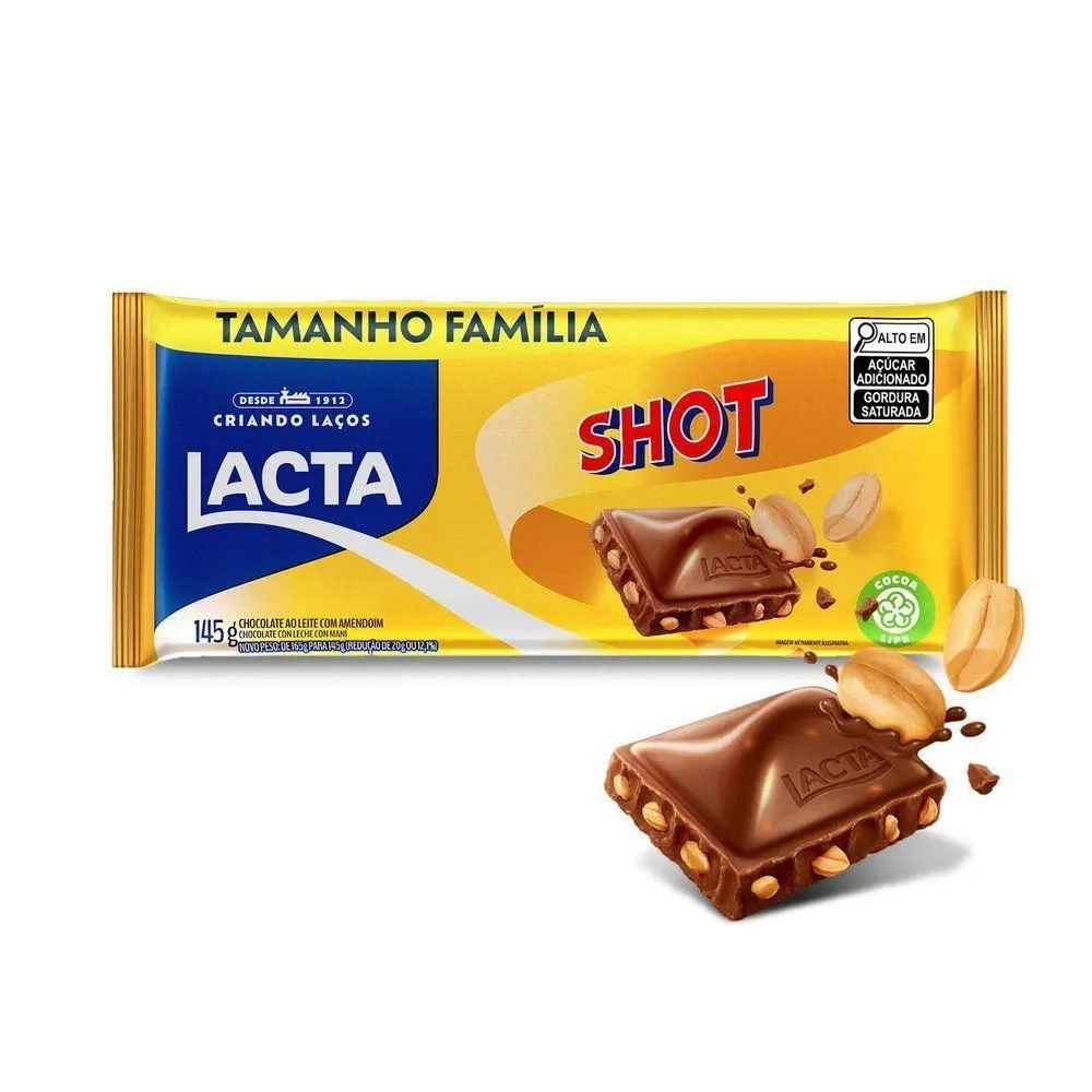 [Compre 2 + Cash Dinerama / Conta inativa R$5] Barra de Chocolate Meio Amargo 40% Cacau Lacta Amaro 145g + Outros sabores na descrição