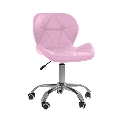 Cadeira Office Eiffel Slim Com Base Giratória E Ajustável Cor: Rosa