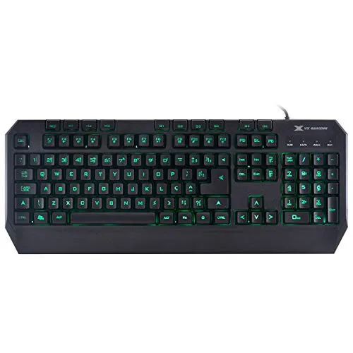 TECLADO USB GAMER DRACO COM MACROS, MULTIMIDIA LED 3 CORES CABO 1.8 METROS ABNT2 PRETO - GT400 - VINIK