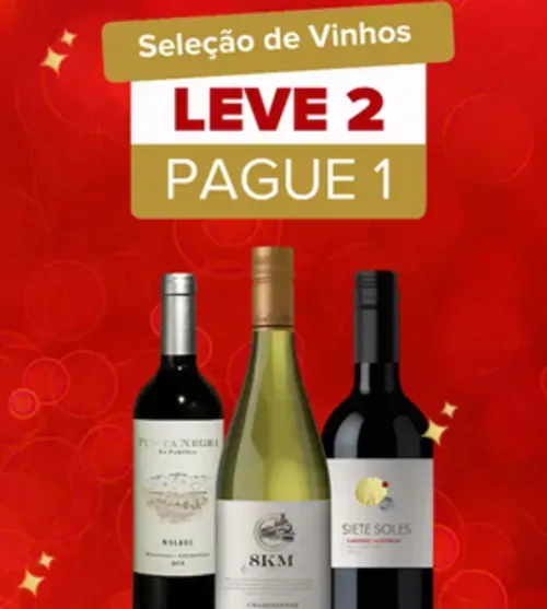 Seleção de Vinhos - Leve 2 Pague 1