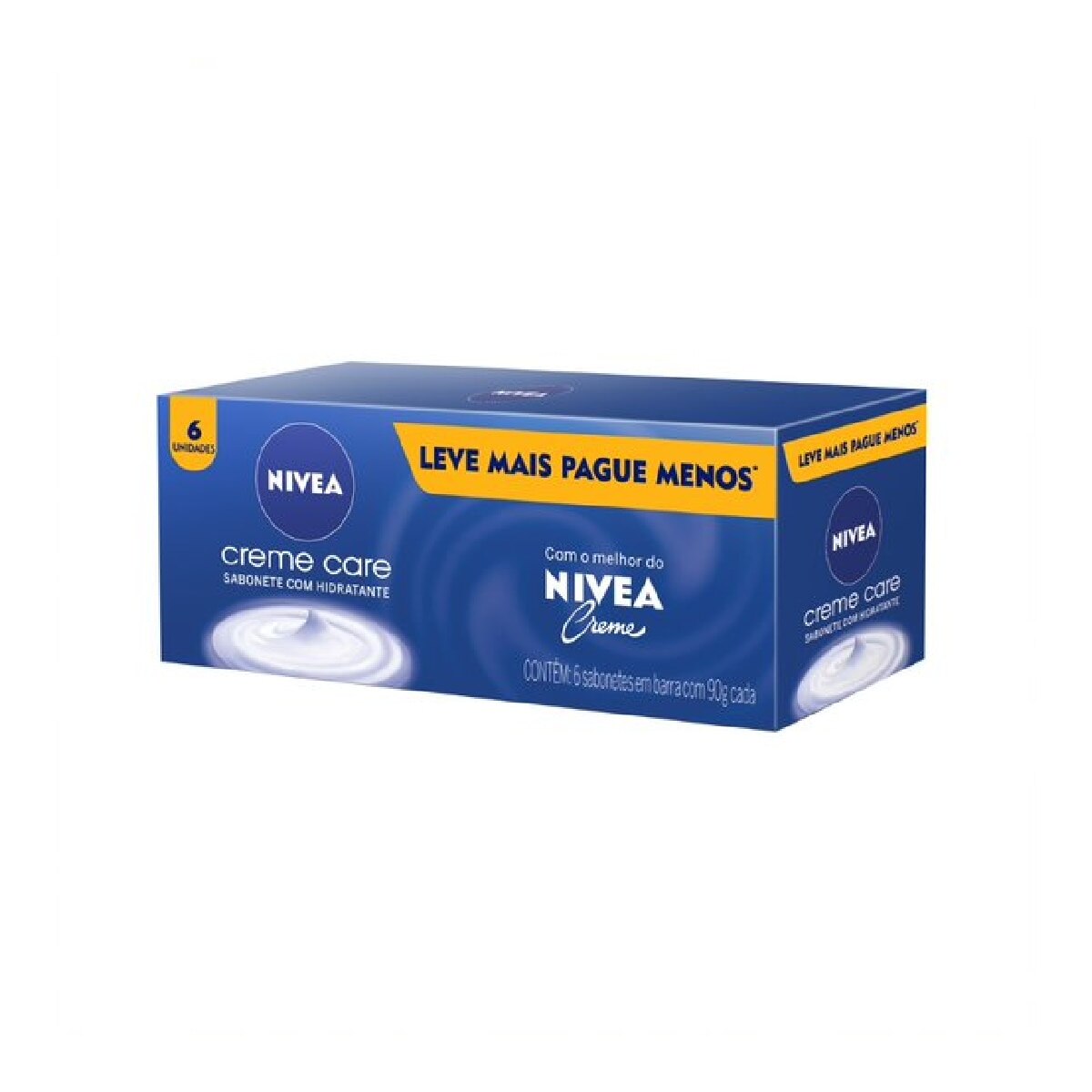 Sabonete em Barra Nivea Creme Care 6 Unidades 90g Leve Mais Pague Menos