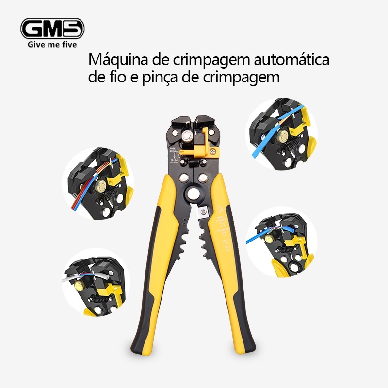 [R$20 Moedas/BR] Alicate automático decapitador crimpador alicate de elétrico descalciador fio automático 5 em 1