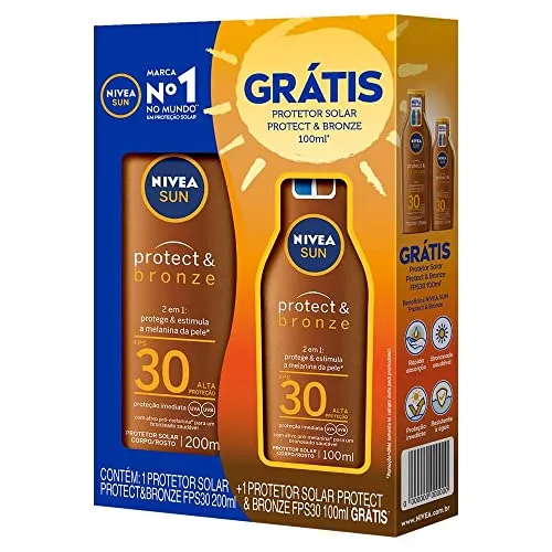 [rec] Kit Protetor Solar Protect & Bronze FPS30 200ml + 100ml Nivea