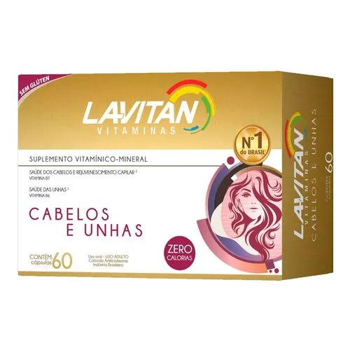 Lavitan Mais Hair Cabelos E Unhas 60 Cápsulas