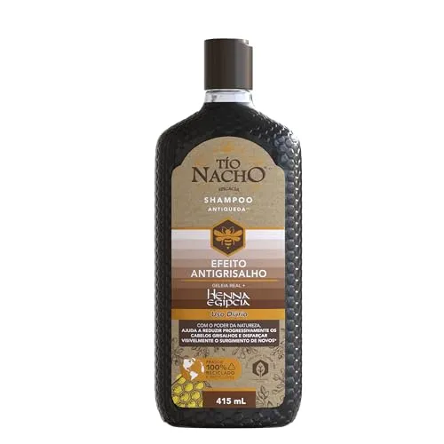 Tio Nacho Shampoo Antigrisalho 415ml - Antiqueda e Henna Egípcia Vegetal​