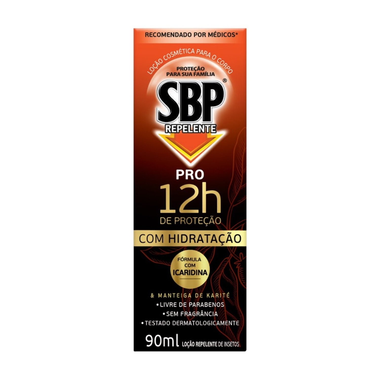 Locao Repelente SBP Pro 12H com Hidratacao 90ml