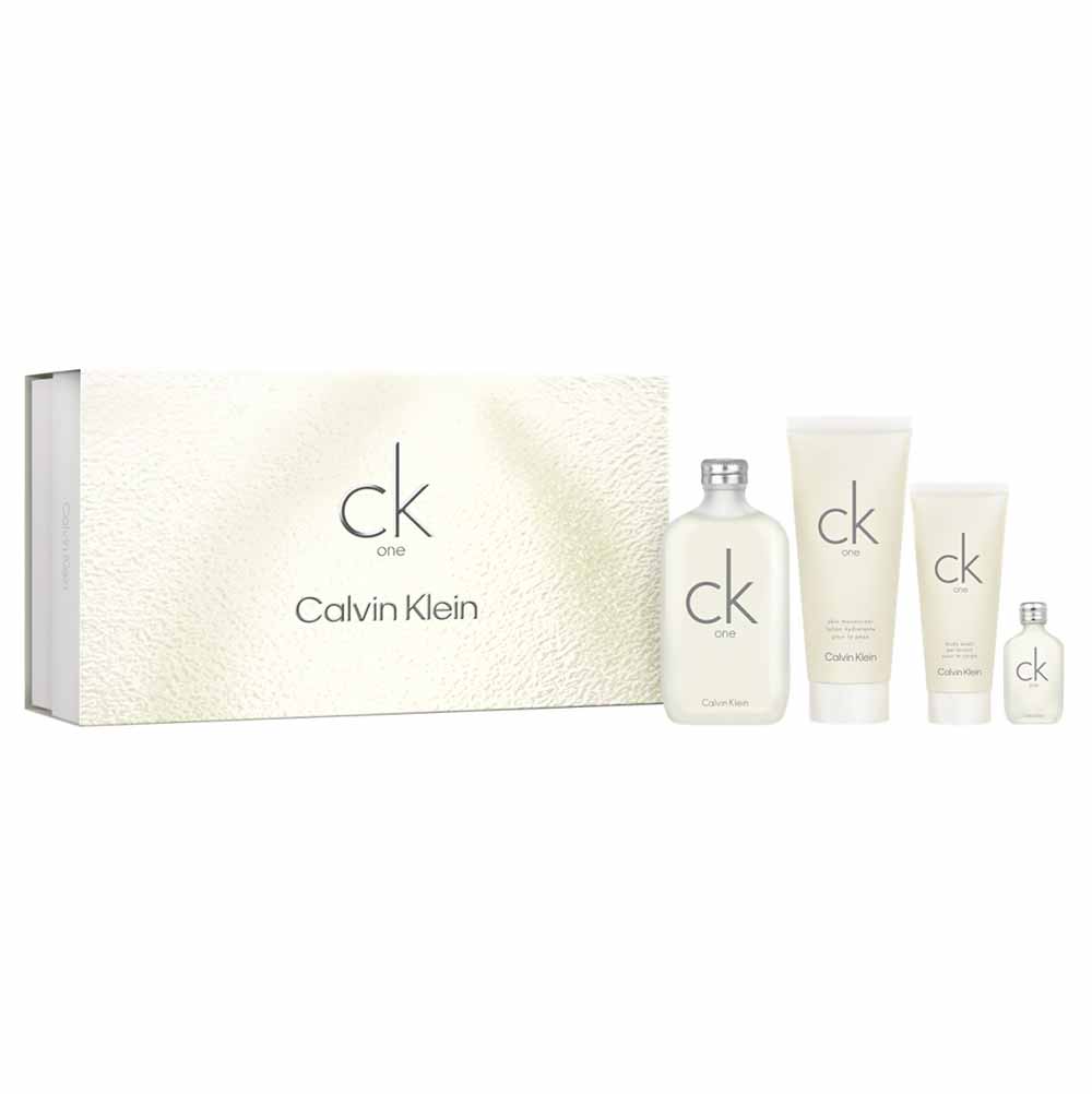 Calvin Klein CK One Coffret Perfume Masculino EDT + Body Lotion + Shower Gel Travael Size Kit