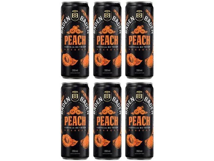 Cerveja Baden Baden Peach Puro malte PACK COM 6, UNIDADE SAI A 3,95