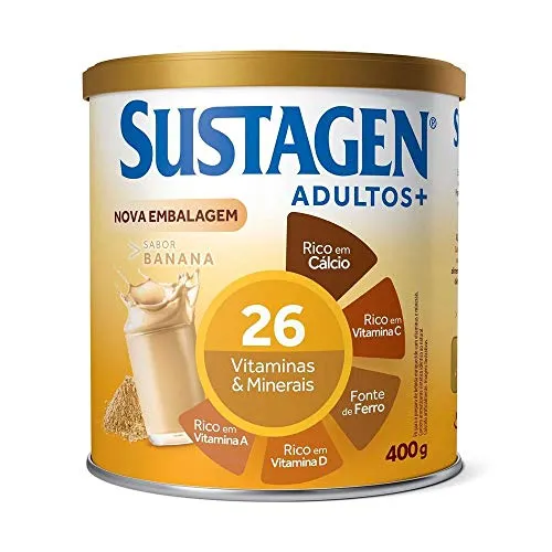 Complemento Alimentar Sustagen N&E Adultos+ Sabor Banana - Lata 400g