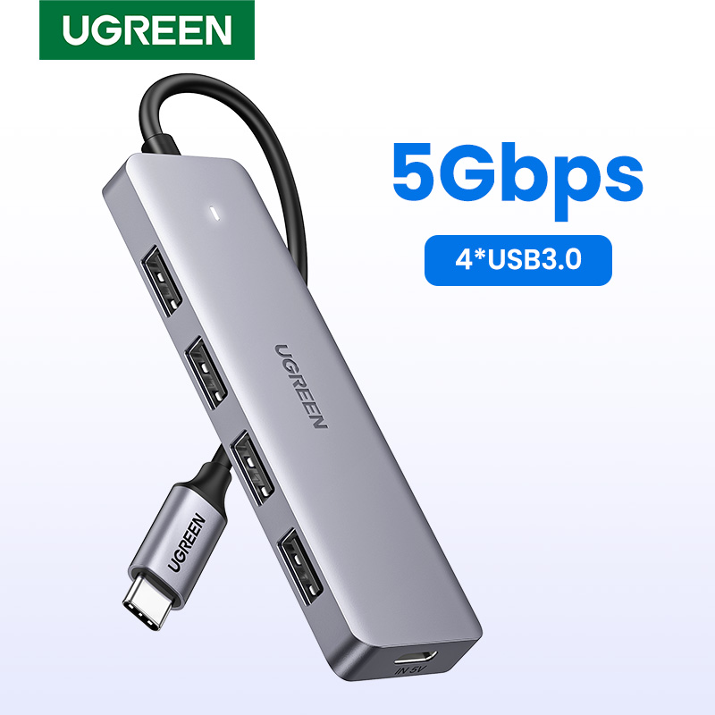 [Com Taxa] Hub Ugreen USB-C 4 Portas: Adaptador para MacBook, iPad Pro, Galaxy, 3.0, 65W.