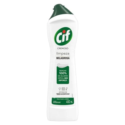 Cif Cremoso Multiuso Limpeza Milagrosa Limão Squeeze 450ml