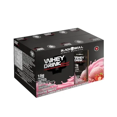 WHEY DRINK GOURMET - PRONTO PARA BEBER - PACK 8 UNID WHEY DRINK GOURMET 250mL - MORANGO - PACK 8 UNID