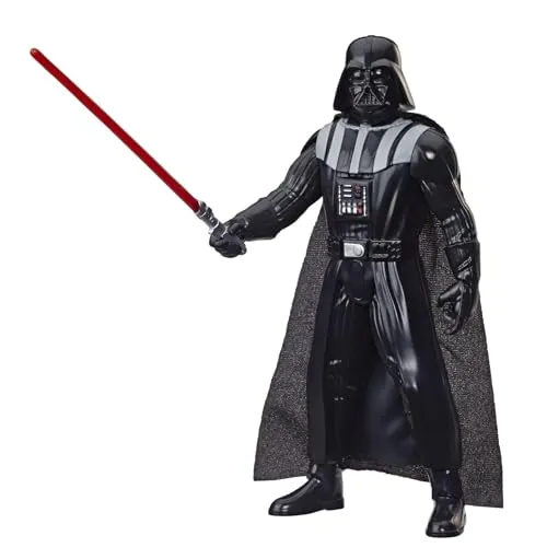 STAR WARS Figura Oly E5 de 9,5 cm, para crianças acima de 4 anos - Darth Vader - E8355 - Hasbro, Preto e vermelho