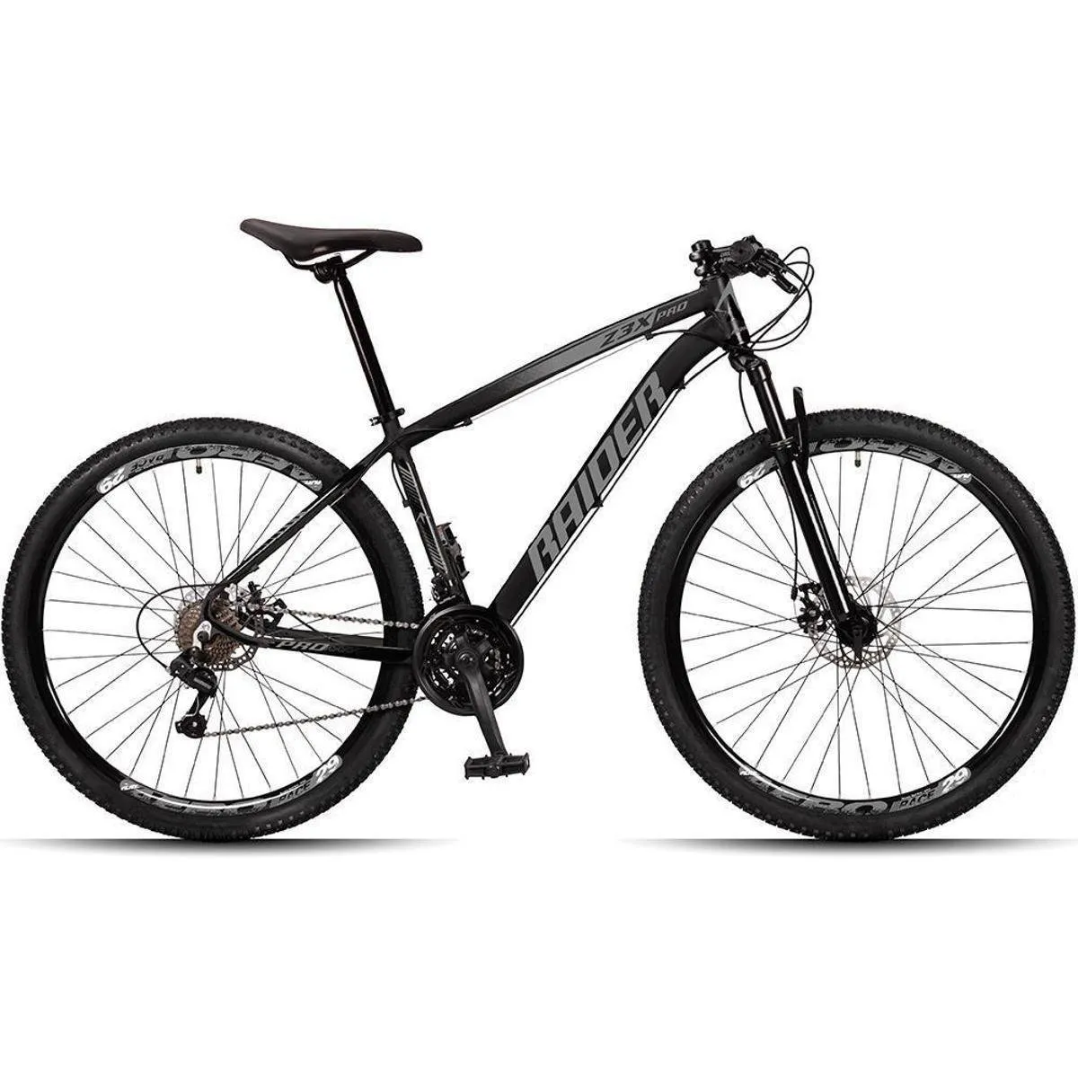 Bicicleta Aro 29 Raider Z3X 24 Vel Câmbio Traseiro Shimano Freio a Disco Bike MTB Alumínio