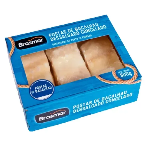 [Cartão Carrefour/Regional] Bacalhau Morhua Congelado em Postas Brasmar 800g