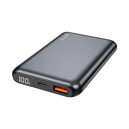 Geonav Power Bank, Carregador Portátil Universal 10.000mAh, USB-A (até 18W) + USB-C (até 20W), Compacto, Carregamento Rápido, Pass Through,