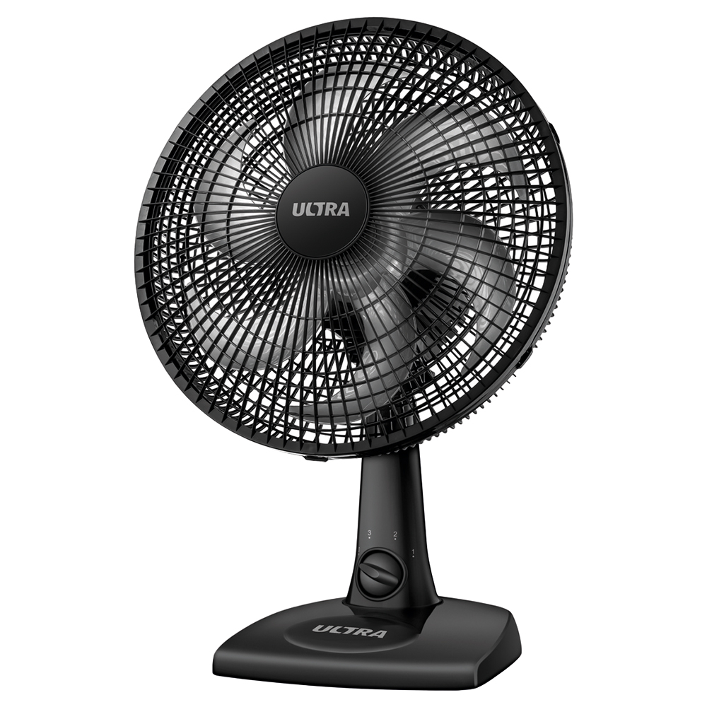Ventilador De Mesa Mondial Ultra V-Ut-30-02 30cm 6 Pás 3 Velocidades - Preto/Prata - 220 Volts