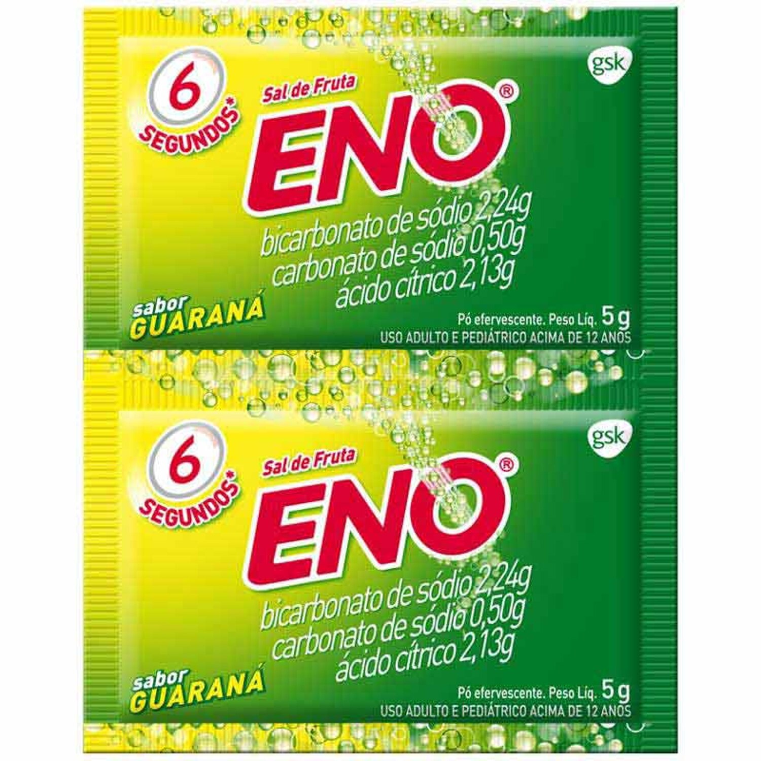 Sal de Fruta Eno Guarana Po Efervescente 2 Envelopes 5g