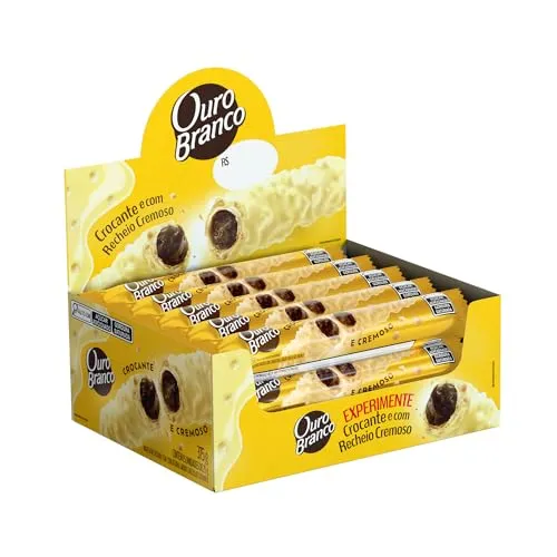 [Rec] Ouro Branco - Stick Wafer Recheado pacote com 15 unidades de 25g