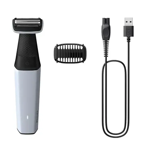 (APP)Philips Bodygroom Aparador e Raspador de Pelos para o Corpo, Uso Seco e Molhado, à Prova d’água, Bivolt – BG3007/01