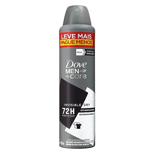 [Mais por Menos R$13,08] Dove Antitranspirante Aerossol Men + Care Invisible Dry 250 ML, Leve Mais e Pague Menos