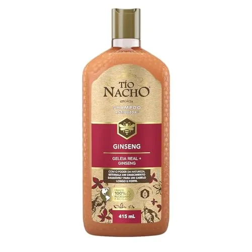 Tio Nacho Shampoo Ginseng 415ml - Antiqueda e Promove Fios Longos