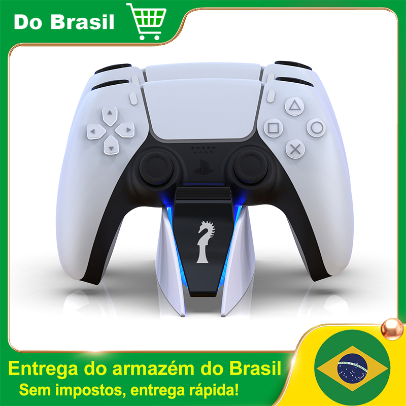 [R$77 "MOEDAS"/BR] Estação de Carregamento DualSense Tipo C para PS5 Carregamento Duplo #Aliexpress 🇧🇷