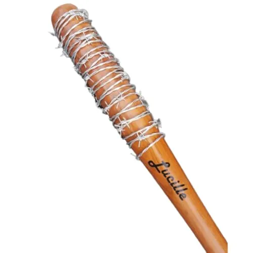 Taco de Baseball Twd Lucille madeira Maciça com arame arame 70cm / Ótimo presente de Natal