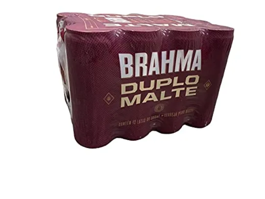 [Rec] Pack Cerveja Brahma Duplo Malte Lata Sleek - com 12 unidades 350ml