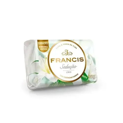 Sabonete Francis Suave 85g Branco - Embalagem com 12 unidades