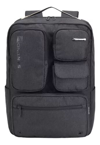 Mochila Notebook Pop Organizer Santino Pol Preto San271u